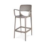 Tabouret de bar Terrace Milan - Accoudoir - Cappuccino - Plastique - G-Line 84721 €69.95 Tabourets de terrasse