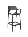 Tabouret de bar de terrasse Milan - Accoudoirs - Anthracite - Plastique - G-Line 84722 €69.95 Tabourets de terrasse