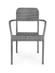 Fauteuil de jardin Clinton - Empilable - Accoudoirs - Rotin tressé - Gris - G-Line 17337 €29.95 Chaises de terrasse