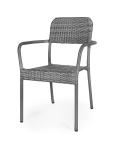 Fauteuil de jardin Clinton - Empilable - Accoudoirs - Rotin tressé - Gris - G-Line 17337 €29.95 Chaises de terrasse