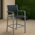 Tabouret de bar de terrasse Moon Super - Anthracite - Textilène/Aluminium - G-Line HW-44531 €99.95 Tabourets de terrasse