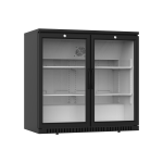 Réfrigérateur - 211 litres - 2 portes - Porte vitrée - Ventilé - Noir - G-Line HW-12507 €449.00 Vitrine à boisson