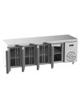 Établi réfrigéré - 4 portes - 461 litres - acier inoxydable - 230V - H 85 x L 224 x P 70 CM - G-Line HW-060590 €1,399.00 Établis réfrigérés
