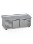 Etabli à pizza - 2 portes - 7 tiroirs - 580 L - inox - 230V - H 95 x L 202,5 x P 80 CM - G-Line 26268 €1,349.00 Établis à pizza