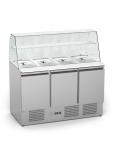 Saladette - 3 portes - 368 litres - Inox - 230 V - H 85 x L 136,5 x P 70 cm - G-Line 26297 €849.00 Saladette