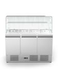 Saladette - 3 portes - 368 litres - Inox - 230 V - H 85 x L 136,5 x P 70 cm - G-Line 26297 €849.00 Saladette