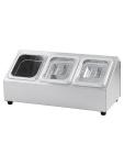 Porte-conteneurs GN - 3 x 1/6 GN - Acier inoxydable - G-Line 77843 €109.00 Bac GN