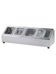 Porte-conteneurs GN - 3 x 1/6 GN + 2 x 1/9 GN - Acier inoxydable - G-Line 77845 €99.00 Bac GN