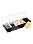 Boîte à ingrédients - 5 compartiments - Avec couvercle - Noir - Plastique - G-Line 77375 €19.95 Récipient à ingrédients - plastique