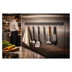Aimant pour couteaux - 6 crochets - Noir - Polypropylène - L 62,5 cm - G-Line 77309 €10.95 Aimants pour couteaux