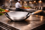 Wok - Manche en bois - Acier inoxydable - Ø 40 x H 12 cm - G-Line 77352 €23.95 Wok