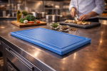 Planche à découper - HACCP - Rainure à jus - Bleue - 1/2 GN - G-Line 69539 €11.95 Lames de coupe / planches à découper