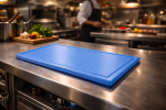 Planche à découper - HACCP - Rainure à jus - Bleue - 1/1 GN - G-Line 69545 €15.95 Lames de coupe / planches à découper
