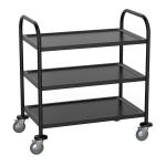 Serveerwagen - 3 Niveaus - Zwart - RVS - G-Line 81340 €129.00 Serveerwagens