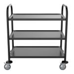 Serveerwagen - 3 Niveaus - Zwart - RVS - G-Line 81340 €129.00 Serveerwagens