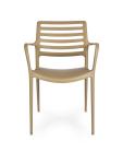 Chaise de patio Louise - Empilable - Accoudoirs - Couleur café - G-Line HW-32161 €39.95 Chaises de terrasse