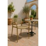 Chaise de patio Louise - Empilable - Accoudoirs - Couleur café - G-Line HW-32161 €39.95 Chaises de terrasse