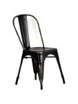 Chaise rétro empilable - Style vintage - Noire - G-Line HW-61221 €39.95 Chaises en métal
