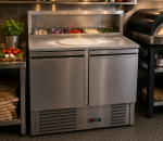 Pizzawerkbank - 2-Deurs - 240 Liter - RVS - 230V - H 107.5 x B 90 x D 70 CM - G-Line 26283 €549.00 Pizzawerkbanken