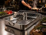 Rôtissoire - Grille incluse - acier inoxydable - L 37,8 x P 27,2 CM - G-Line 78042 €16.95 Plaques de cuisson et plaque à rôtir