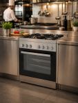 Gazinière - 4 feux - Four électrique - inox - 230V - G-Line 75715 €499.00 Cuisinières à gaz avec four