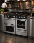 Cuisinière à gaz - 7 brûleurs - 2 fours électriques - gril - rangement - inox - 400V - G-Line 75716 €999.00 Cuisinières à gaz avec four