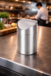 Poubelle - acier inoxydable - Ø 12 x H 19,3 CM - G-Line 17918 €7.95 Poubelles de table