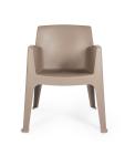 Chaise de patio Rosa - Empilable - Taupe - G-Line 79148 €39.95 Chaises de terrasse