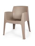 Chaise de patio Rosa - Empilable - Taupe - G-Line 79148 €39.95 Chaises de terrasse