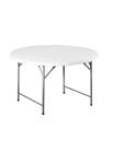 Table - Pliable - Ronde - Blanche - Ø 122 x H 74 CM - G-Line HW-130114 €59.00 Tables pliantes