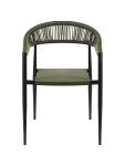 Chaise de patio Joanna - Empilable - Accoudoirs - Rotin - Verte - G-Line HW-140874 €59.95 Chaises de terrasse