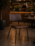 Fauteuil - Gustav - Similicuir - Marron foncé - G-Line 156951 €79.95 Chaises en métal
