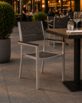 Chaise de jardin Forest - Empilable - Accoudoirs - Aspect bois - G-Line 75449 €49.95 Chaises de terrasse