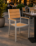 Chaise de jardin Forest - Empilable - Accoudoirs - Bois clair - G-Line 75451 €49.95 Chaises de terrasse