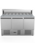 Etabli à pizza - 3 portes - 368 L - inox - 230V - H 86 x L 136 x P 70 CM - G-Line 26286 €749.00 Établis à pizza