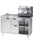 Koffie Uitgifte Werkbank - 2-Deurs - Spoelbak - RVS - H 100 x B 160 x D 70 CM - G-Line 61776 €999.00 RVS werktafel
