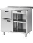 Etabli de distribution de café - H 100 x 100 x 70 CM - Inox - G-Line 44600 €799.00 Table de travail en acier inoxydable