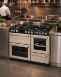 Cuisinière à gaz - 7 brûleurs - 2 fours électriques - Gril - Rangement - Beige - 400V - G-Line 75718 €999.00 Cuisinières à gaz avec four