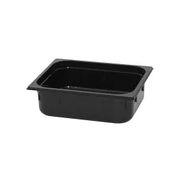 Bac gastronorme - 1/2 GN - 7,2 Litre - H 10 x 32,5 x 26,5 CM - Polycarbonate - Noir - -40°C / +100°C - Caterchef - 853023