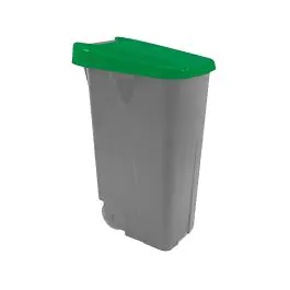 Conteneur à déchets - H 76 x 42 x 57 CM - 3,93 KG - Polypropylène - Vert - 85 litres - Denox - 600086