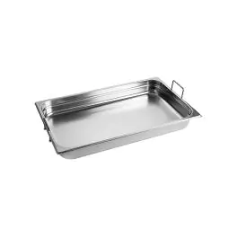 Bac gastronorme - 1/1 GN - 8,8 litres - H 6,5 x 53 x 32,5 CM - acier inoxydable - Caterchef - 953414