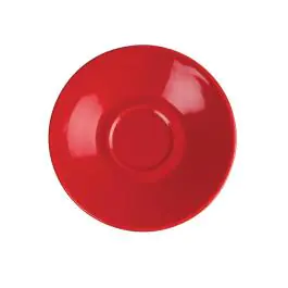 Tasse à expresso soucoupe - 12 pièces - Rouge - Ø 11,7 x H 2 CM - Grès - Olympia - GK085