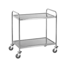 Chariot de service - 2 plateaux - Inox - Démontable - Bartscher - A300062