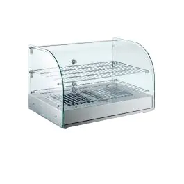 Vitrine chaude - 45 Litres - H 37,6 x 55,4 x 37,6 CM - 230 V - Inox - Buffle - CK916