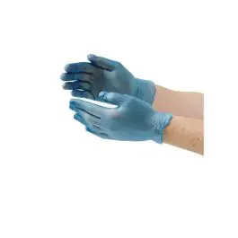 Gants jetables - 100 pièces - Bleu - Vinyle - Vogue - CF403