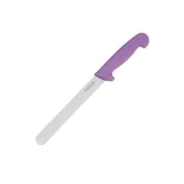 Couteau à pain - Rouge/Violet - H 2,2 x 3,5 x 33,7 CM - Inox - Hygiplas - FP731