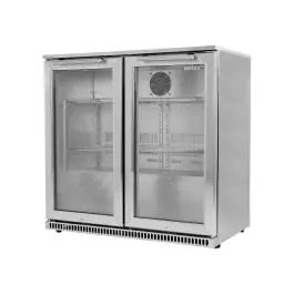 Réfrigérateur porte vitrée - 176 Litre - Extérieur - 2 portes vitrées - Argent - Husky Alfresco - C2AF-HS-STEEL