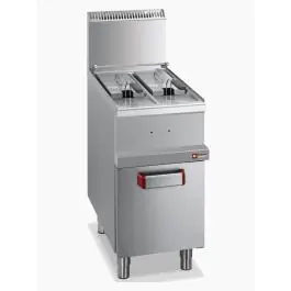 Friteuse gaz - 2 x 7 litres - Robinet de vidange - Socle - Diamant - G7/F2V7A4
