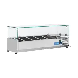 Vitrine réfrigérée - H 44 x 120 x 33,5 CM - 39 KG - 220 - 240 V - 160 W - Statique - R600A - Inox - 34 Litre - +2°C / +8°C - Cool Head - 712010
