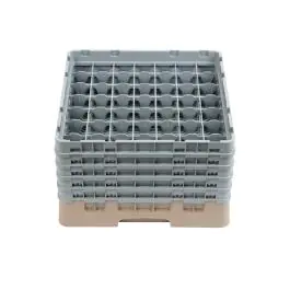 Panier lave-vaisselle - 49 compartiments - Beige - H 30,8 x 50 x 50 CM - Polypropylène - Cambro - DW562